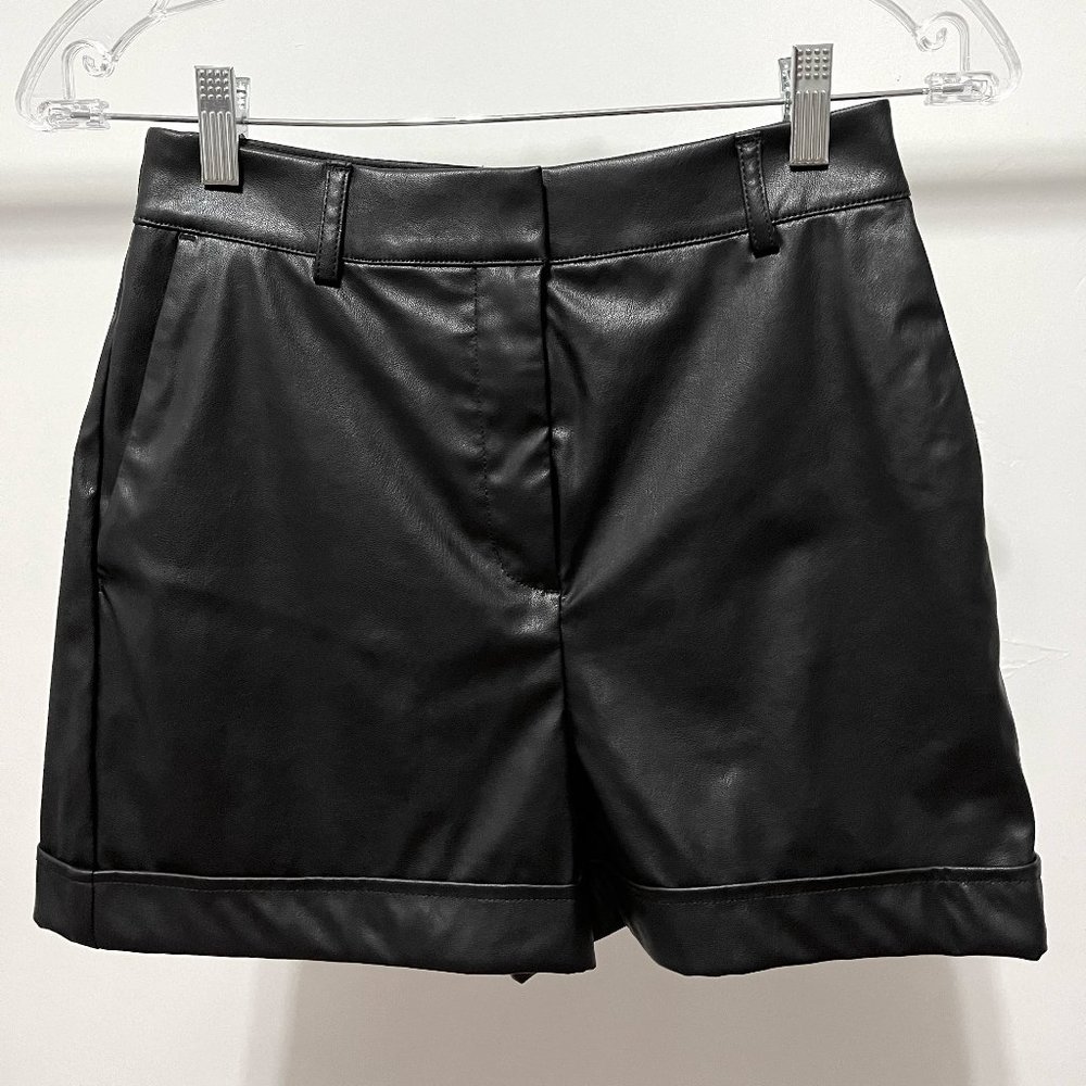 Express High Rise Faux Leather Shorts Size XS